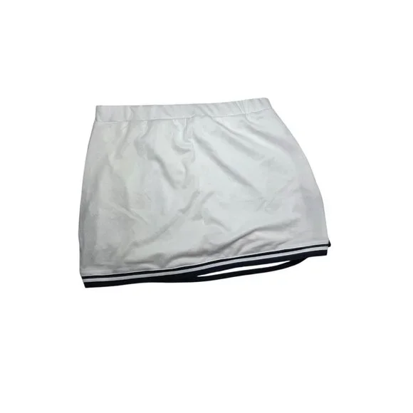Nanette Lepore Play Tennis Golf Skorts White W Black Stripes Mini S/M NWT W28 - Picture 2 of 10